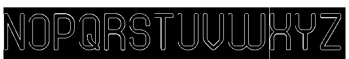 PIXEL ROUND-Hollow-Inverse Font UPPERCASE