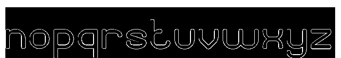 PIXEL ROUND-Hollow-Inverse Font LOWERCASE