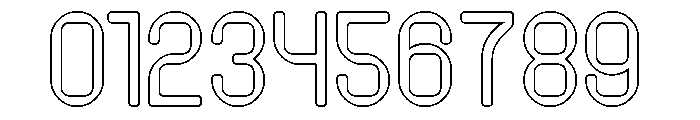 PIXEL ROUND-Hollow Font OTHER CHARS