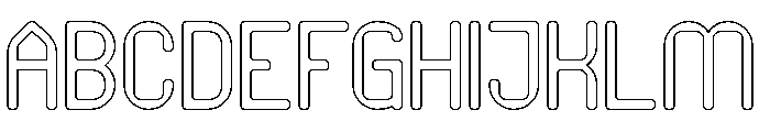 PIXEL ROUND-Hollow Font UPPERCASE