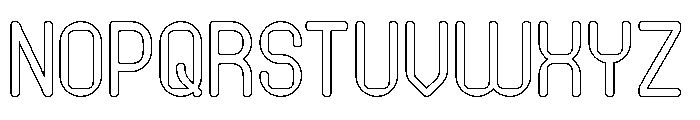 PIXEL ROUND-Hollow Font UPPERCASE