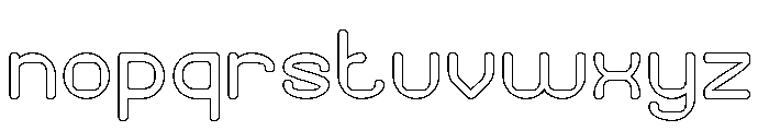 PIXEL ROUND-Hollow Font LOWERCASE
