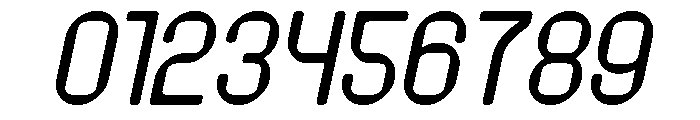 PIXEL ROUND Italic Font OTHER CHARS