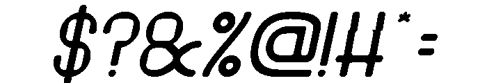 PIXEL ROUND Italic Font OTHER CHARS