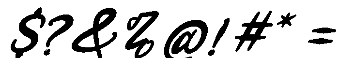 Pillow-Bold-Italic Font OTHER CHARS