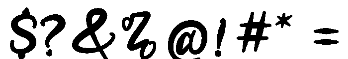 Pillow-Bold Font OTHER CHARS