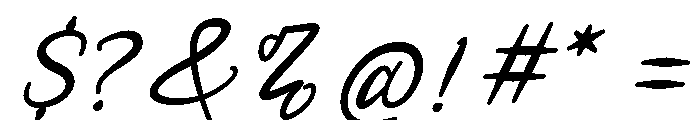 Pillow-Italic Font OTHER CHARS
