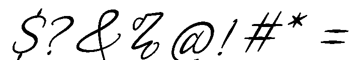 Pillow-Light-Italic Font OTHER CHARS