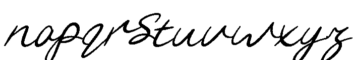 Pillow-Light-Italic Font LOWERCASE