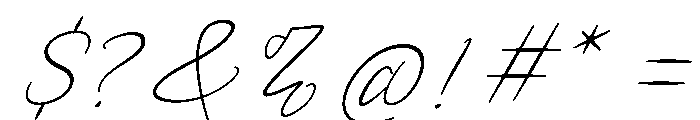 Pillow-Thin-Italic Font OTHER CHARS