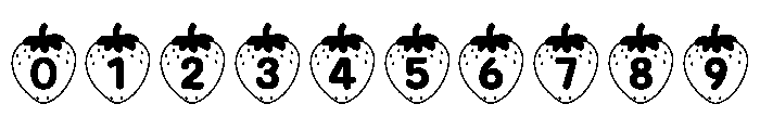 Pink Berry Outline Font OTHER CHARS