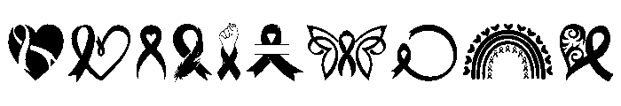 Pink Ribbon Font OTHER CHARS