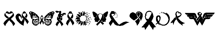 Pink Ribbon Font UPPERCASE