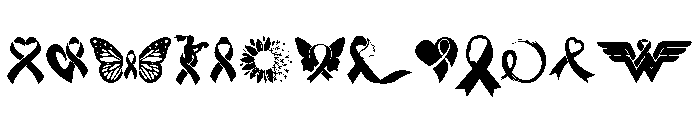 Pink Ribbon Font LOWERCASE