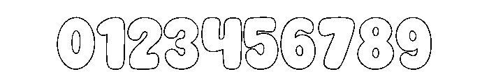Pinky Peace Outline Font OTHER CHARS