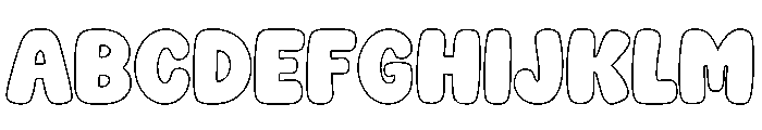 Pinky Peace Outline Font UPPERCASE
