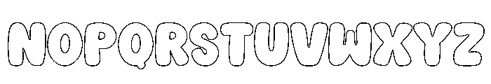 Pinky Peace Outline Font UPPERCASE