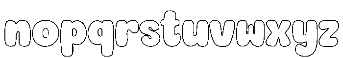 Pinky Peace Outline Font LOWERCASE
