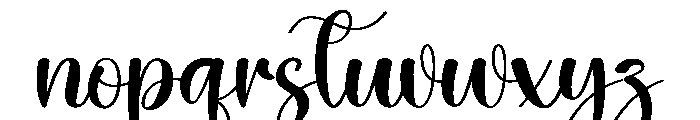 Pinky Slinky Font LOWERCASE