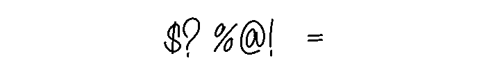 Pinkys Font OTHER CHARS