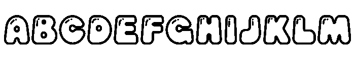 Pipo Soda Outline Shiny Font UPPERCASE