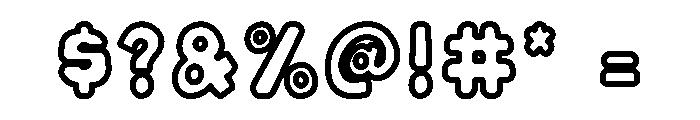 Pipo Soda Outline Font OTHER CHARS