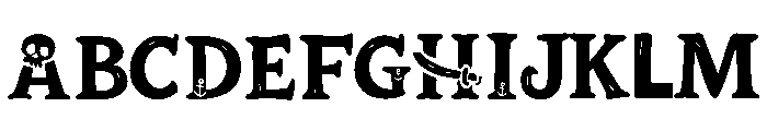Pirate Kids Font Font UPPERCASE