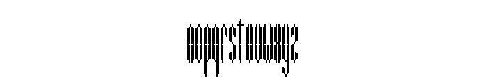 Pixel Condensed Font LOWERCASE