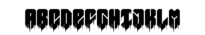 Pixel Demon Flowing Font UPPERCASE