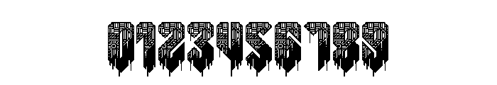 Pixel Demon Melting Font OTHER CHARS