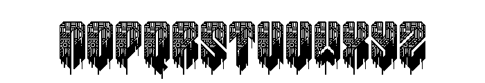 Pixel Demon Melting Font UPPERCASE