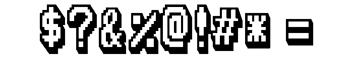 Pixel Forge 3D Regular Font OTHER CHARS