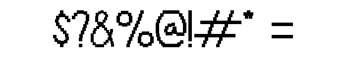 Pixel Thin Electro Regular Font OTHER CHARS