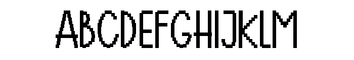 Pixel Thin Electro Regular Font UPPERCASE