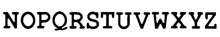 Pixel Typewriter Regular Font LOWERCASE