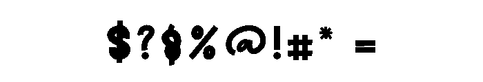 Pizza Baking Font OTHER CHARS