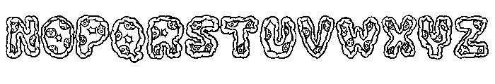 Pizza Letters By Squeeb Regular Font LOWERCASE