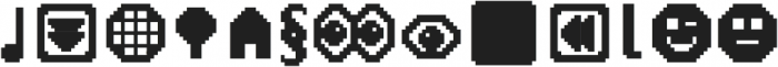 PIXEL Pattern Icons ttf (400) Font UPPERCASE