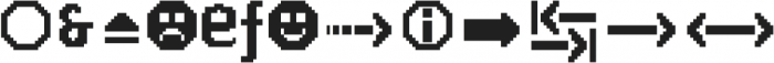 PIXEL Pattern Icons ttf (400) Font LOWERCASE