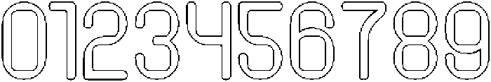 PIXEL ROUND-Hollow otf (400) Font OTHER CHARS