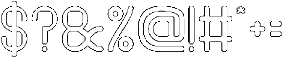 PIXEL ROUND-Hollow otf (400) Font OTHER CHARS