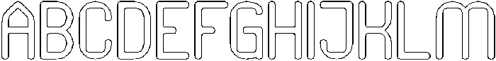 PIXEL ROUND-Hollow otf (400) Font UPPERCASE