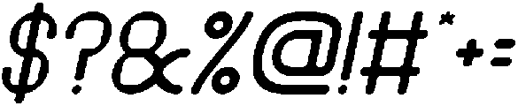 PIXEL ROUND Italic otf (400) Font OTHER CHARS