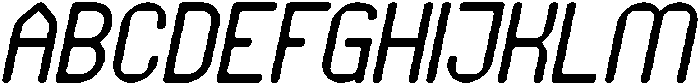 PIXEL ROUND Italic otf (400) Font UPPERCASE