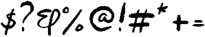 Picasso's Paintbrush Caps Reg otf (400) Font OTHER CHARS