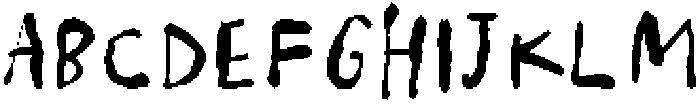 Picasso's Paintbrush Caps Reg otf (400) Font UPPERCASE