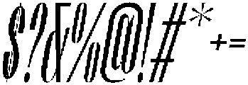 Pierknife-Slant otf (400) Font OTHER CHARS