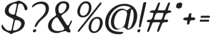 PilatedBlur-Italic otf (400) Font OTHER CHARS