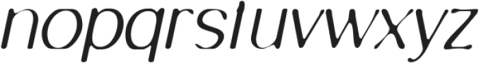 PilatedBlur-Italic otf (400) Font LOWERCASE