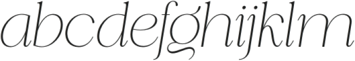 Piloner Thin Italic otf (100) Font LOWERCASE